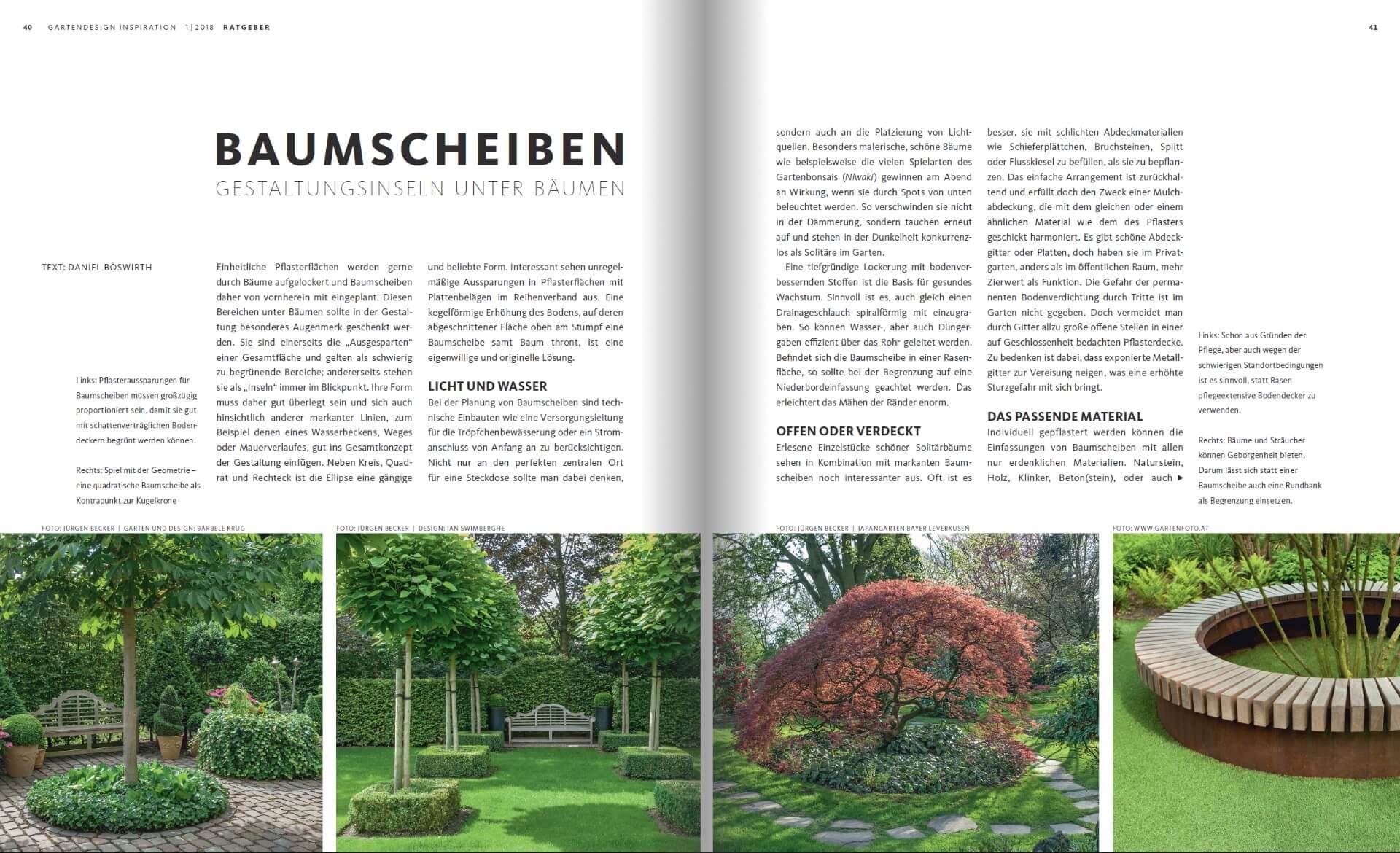 GARTENDESIGN INSPIRATION 1/2018: Baumscheiben